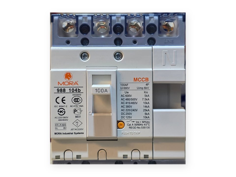 Mora MCCB 100A 4-Pole (988 104b)