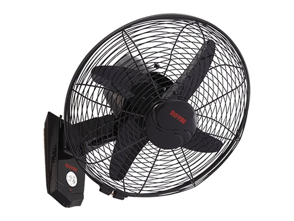 Royal AC/DC Bracket Fan 18" (Auto) — Black